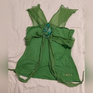 Baby Phat Sheer Sleeve Embellished Top, XL